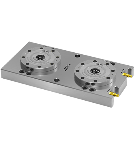 Placa base del posicionador cero de dos elementos